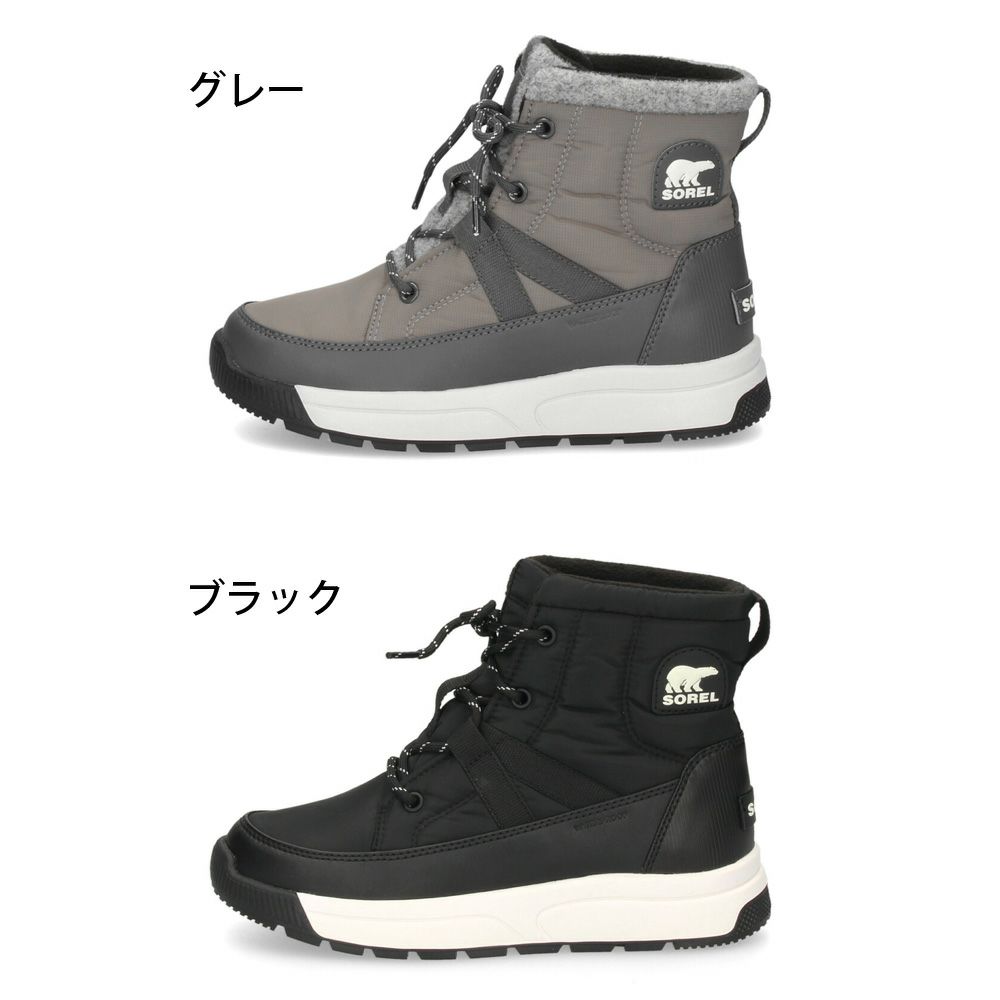 ブーツ レディース 防水 スノーブーツ 滑らない 防滑 雪 雨 アウトドア 撥水 ソレル ウォータープルーフ ウィットニー３ ミッドウォータープルーフ SOREL NL5282