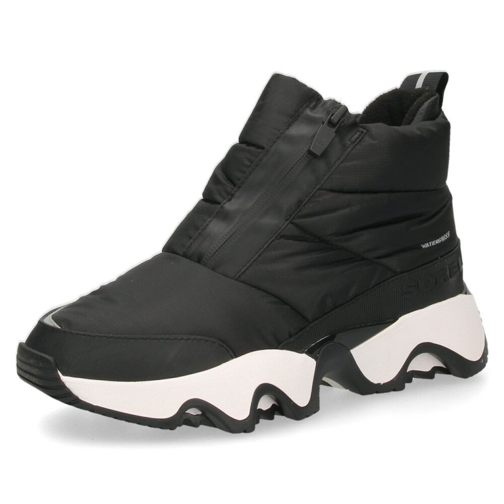 ソレル スノーブーツ レディース 防水 保温 防寒 サイドジップ キネティックインパクトパフィージップ ウォータープルーフ SOREL KINE P-ZIP WP NL5044 履きやすい 雪 冬 黒
