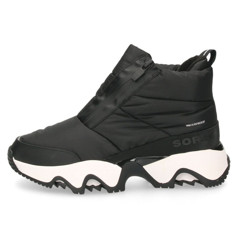 ソレル スノーブーツ レディース 防水 保温 防寒 サイドジップ キネティックインパクトパフィージップ ウォータープルーフ SOREL KINE P-ZIP WP NL5044 履きやすい 雪 冬 黒