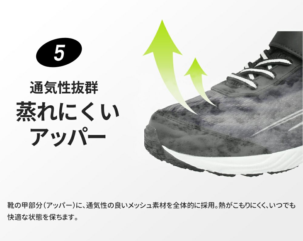 子供 キッズ スニーカー 男の子 女の子 3e 靴 運動靴 ランニング ベルクロ ゴム紐 幅広 EEE 黒 白 軽量 屈曲 内履き 外履き シューズ Parade 56202