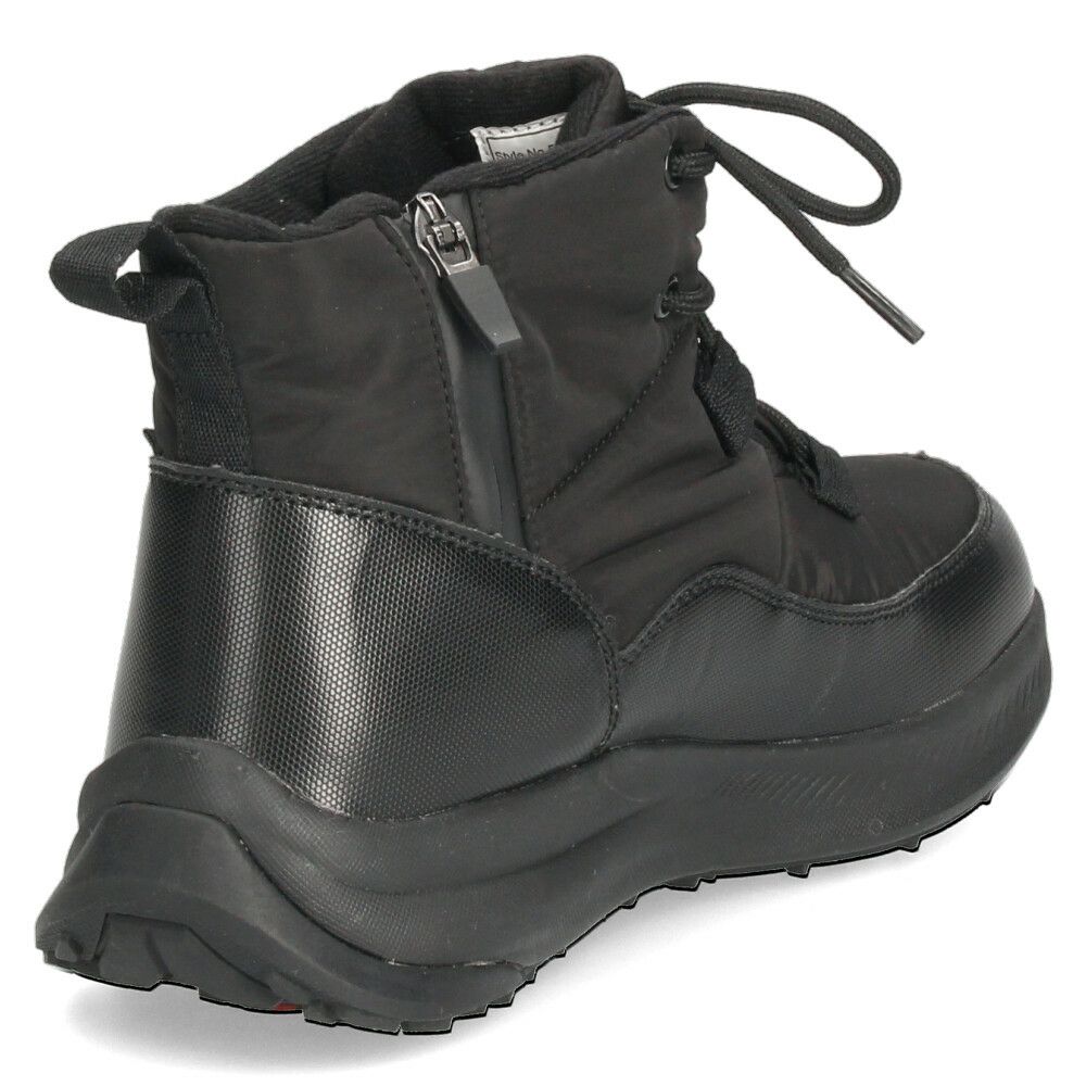 ブーツ レディース スノーブーツ サイドジップ 靴 ショートブーツ 保温 防水 撥水 防寒 防滑 黒 ブラック 冬 パレード  52913 Parade レースアップ