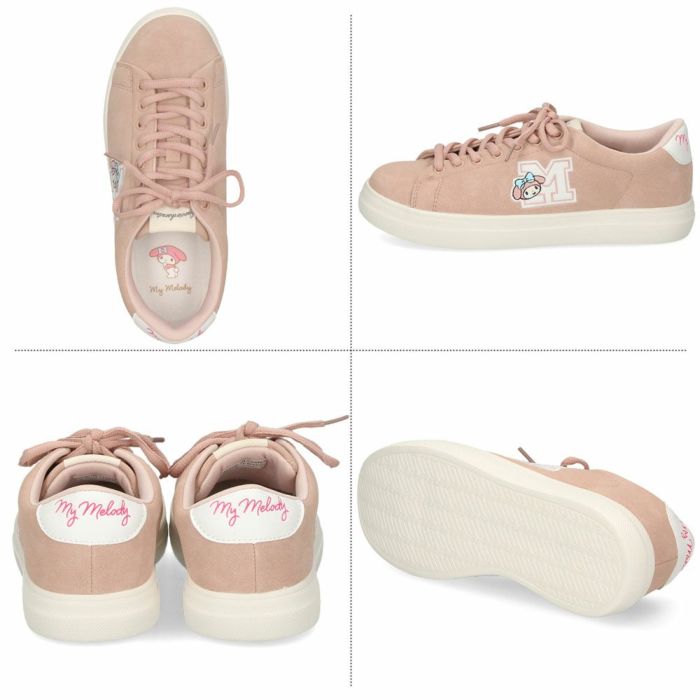 サンリオ スニーカー レディース 黒 軽量 ハローキティ マイメロディ シナモロール クロミ 通学 通勤 シューズ おしゃれ 靴 1502 サンリオキャラクターズ SANRIO CHARACTERS