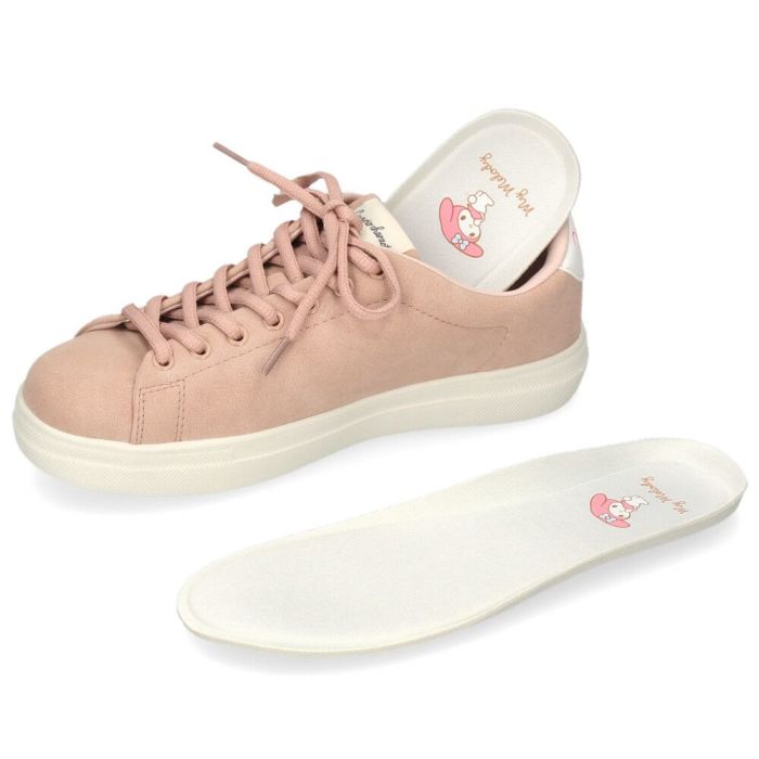 サンリオ スニーカー レディース 黒 軽量 ハローキティ マイメロディ シナモロール クロミ 通学 通勤 シューズ おしゃれ 靴 1502 サンリオキャラクターズ SANRIO CHARACTERS