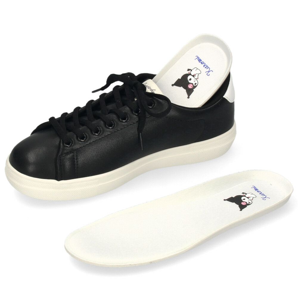 サンリオ スニーカー レディース 黒 軽量 ハローキティ マイメロディ シナモロール クロミ 通学 通勤 シューズ おしゃれ 靴 1502 サンリオキャラクターズ SANRIO CHARACTERS
