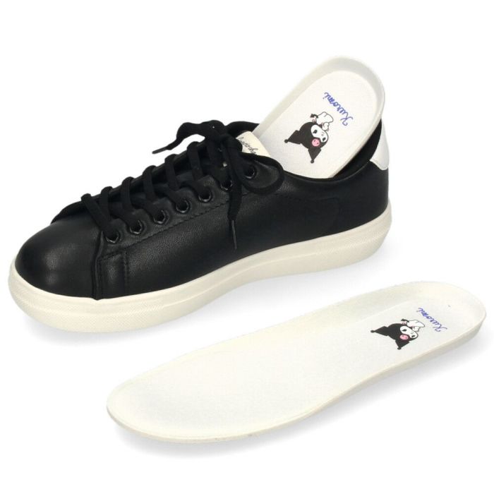 サンリオ スニーカー レディース 黒 軽量 ハローキティ マイメロディ シナモロール クロミ 通学 通勤 シューズ おしゃれ 靴 1502 サンリオキャラクターズ SANRIO CHARACTERS