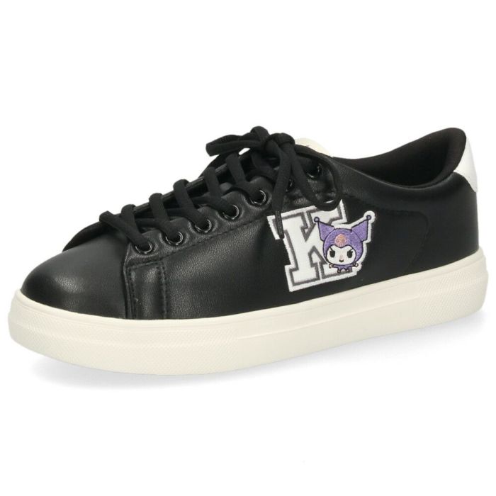 サンリオ スニーカー レディース 黒 軽量 ハローキティ マイメロディ シナモロール クロミ 通学 通勤 シューズ おしゃれ 靴 1502 サンリオキャラクターズ SANRIO CHARACTERS