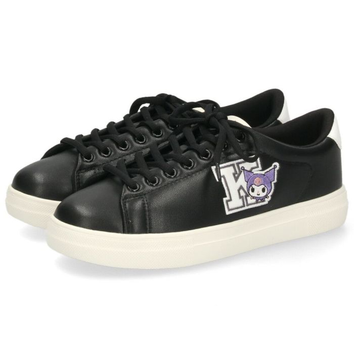 サンリオ スニーカー レディース 黒 軽量 ハローキティ マイメロディ シナモロール クロミ 通学 通勤 シューズ おしゃれ 靴 1502 サンリオキャラクターズ SANRIO CHARACTERS
