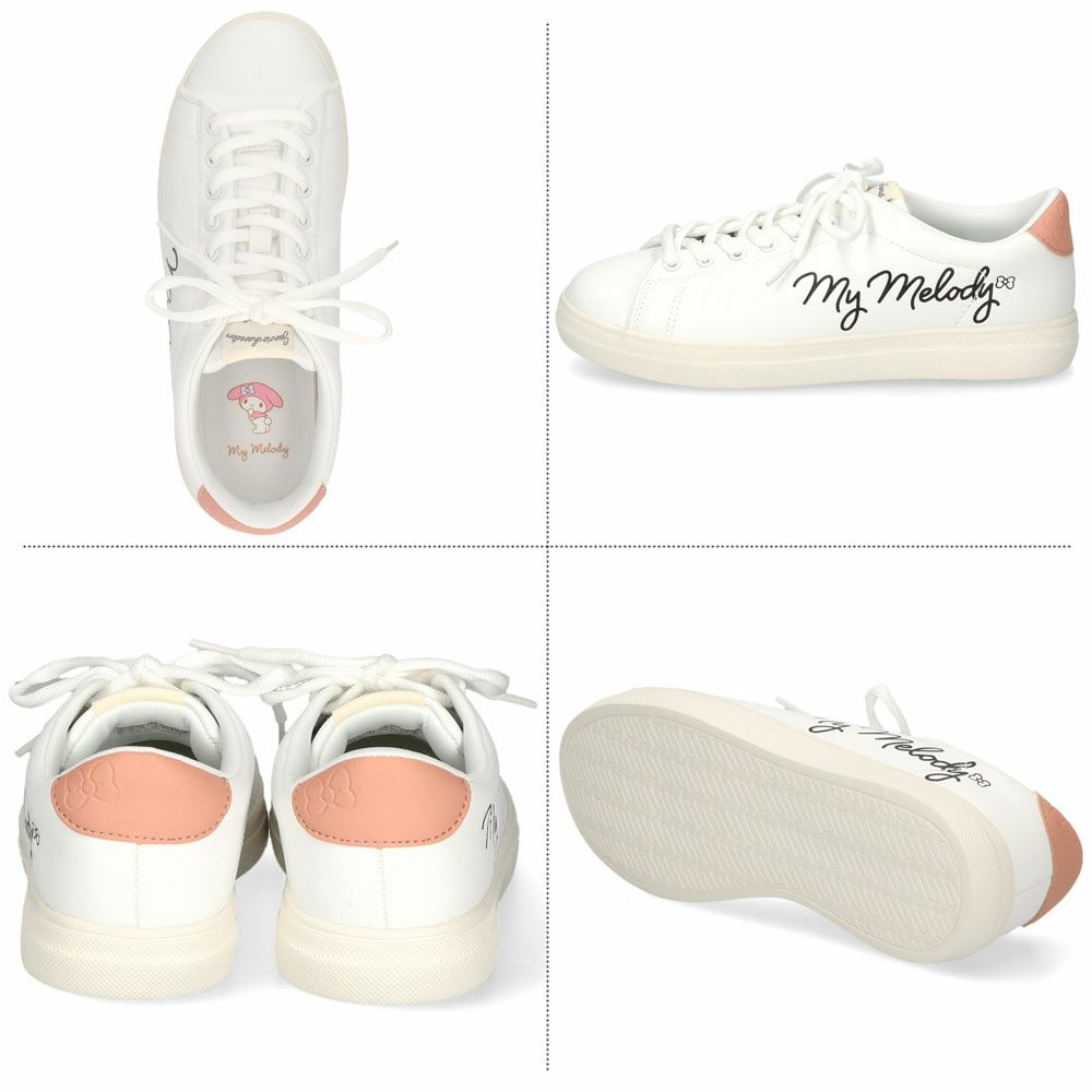 サンリオ スニーカー レディース 黒 白 軽量 ハローキティ マイメロディ シナモロール クロミ 通勤 通学 シューズ おしゃれ 靴 1501 サンリオキャラクターズ SANRIO CHARACTERS