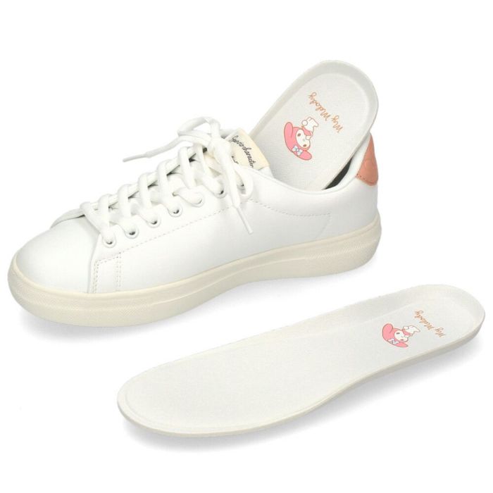 サンリオ スニーカー レディース 黒 白 軽量 ハローキティ マイメロディ シナモロール クロミ 通勤 通学 シューズ おしゃれ 靴 1501 サンリオキャラクターズ SANRIO CHARACTERS