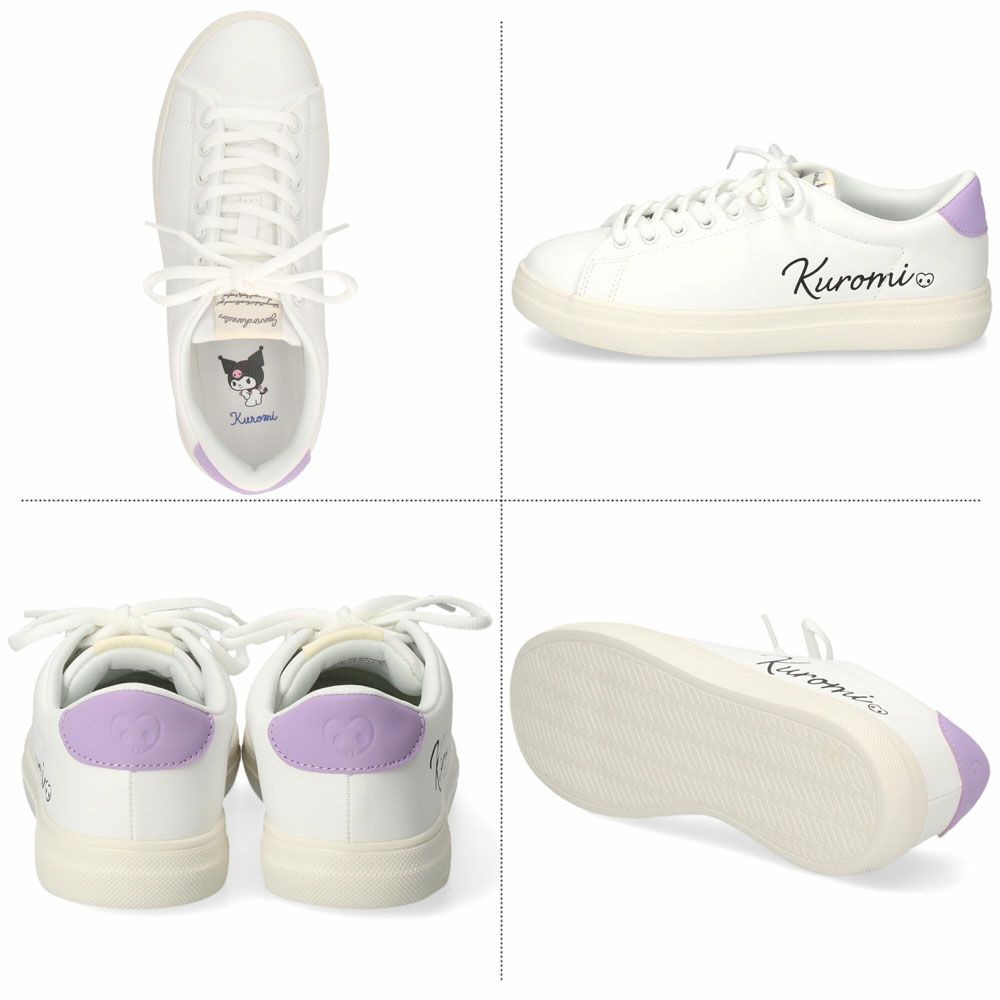 サンリオ スニーカー レディース 黒 白 軽量 ハローキティ マイメロディ シナモロール クロミ 通勤 通学 シューズ おしゃれ 靴 1501 サンリオキャラクターズ SANRIO CHARACTERS
