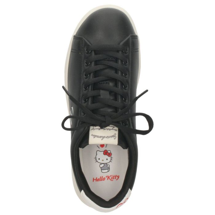 サンリオ スニーカー レディース 黒 白 軽量 ハローキティ マイメロディ シナモロール クロミ 通勤 通学 シューズ おしゃれ 靴 1501 サンリオキャラクターズ SANRIO CHARACTERS