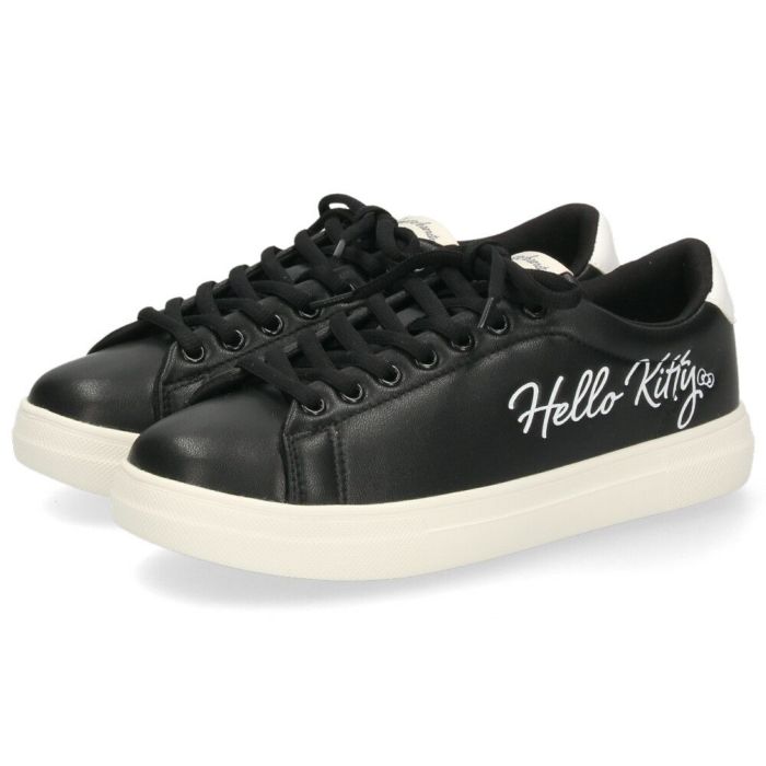 サンリオ スニーカー レディース 黒 白 軽量 ハローキティ マイメロディ シナモロール クロミ 通勤 通学 シューズ おしゃれ 靴 1501 サンリオキャラクターズ SANRIO CHARACTERS