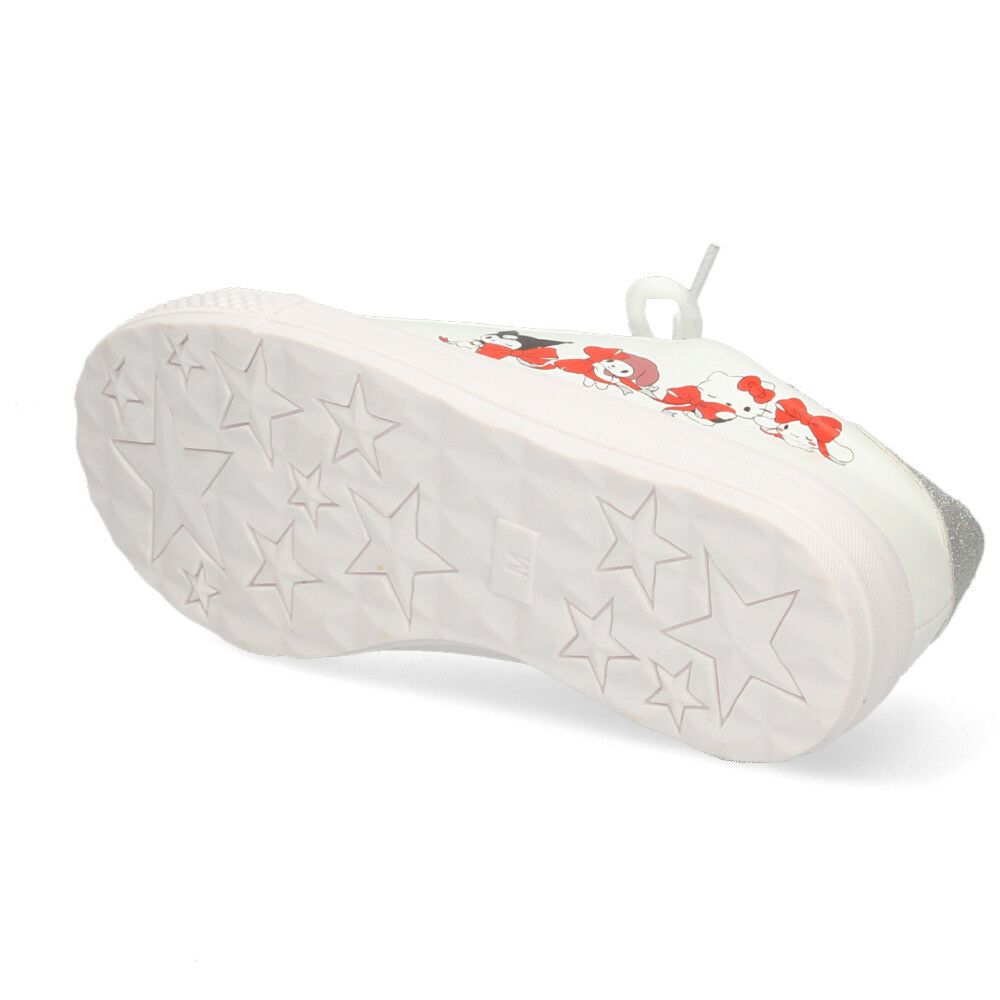 サンリオ スニーカー レディース 黒 白 軽量 ハローキティ マイメロディ シナモロール クロミ 通勤 通学 シューズ おしゃれ 靴 1504 サンリオキャラクターズ SANRIO CHARACTERS