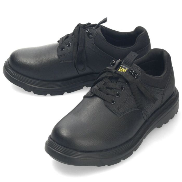 Lee メンズ カジュアルシューズ ビジネス ブラック 黒 スエード リー 靴  シンプル プレーントゥ デイリー ウォーキング 旅行 通勤 軽量 歩きやすい E86215 E86216 
