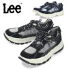 Lee スニーカー メンズ 靴 黒 ブラック 厚底 本革 レザー デニム 紐 歩きやすい カジュアル リー E86212