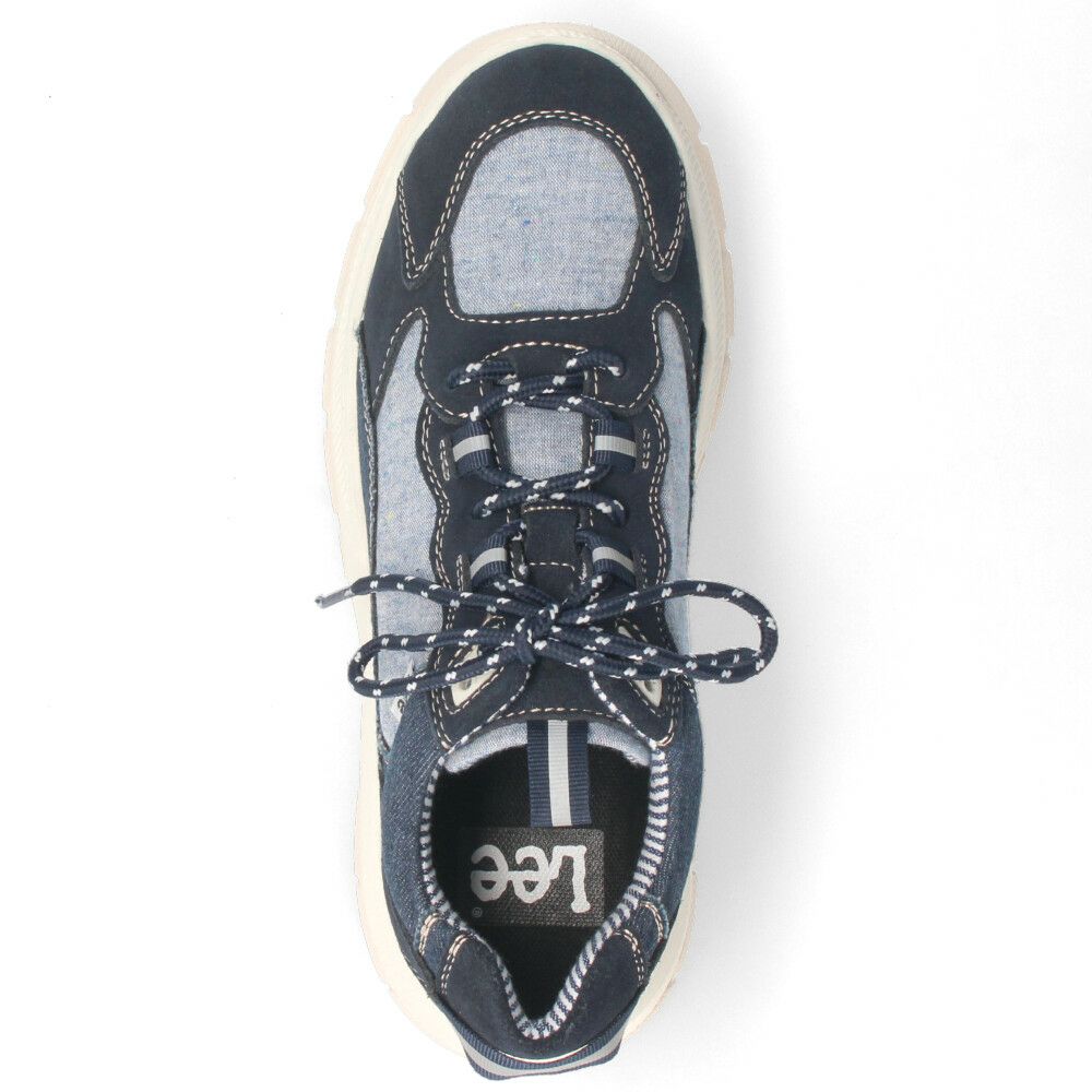 Lee スニーカー メンズ 靴 黒 ブラック 厚底 本革 レザー デニム 紐 歩きやすい カジュアル リー E86212