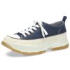 Lee スニーカー メンズ デニム 大人 厚底 カジュアル ボリュームソール 靴 紐靴 スエード カジュアルシューズ 黒 ブラック ネイビー リー E86217