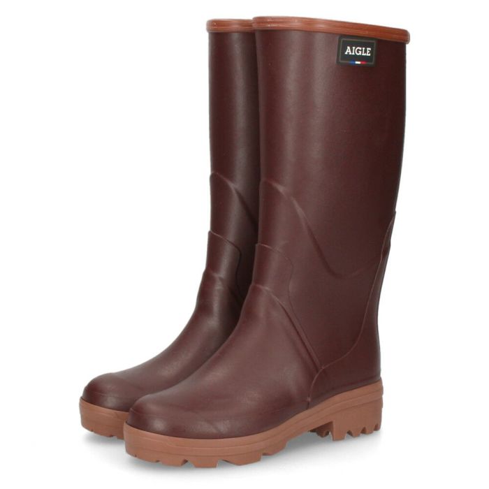 AIGLE エーグルレディース レインブーツ ロングブーツ フランス ZZF3639 シャンボードプロ 2 CHAMBORD PRO L2 SUREAU  ラバーブーツ 天然ゴム 長靴 シュロ ブラウン