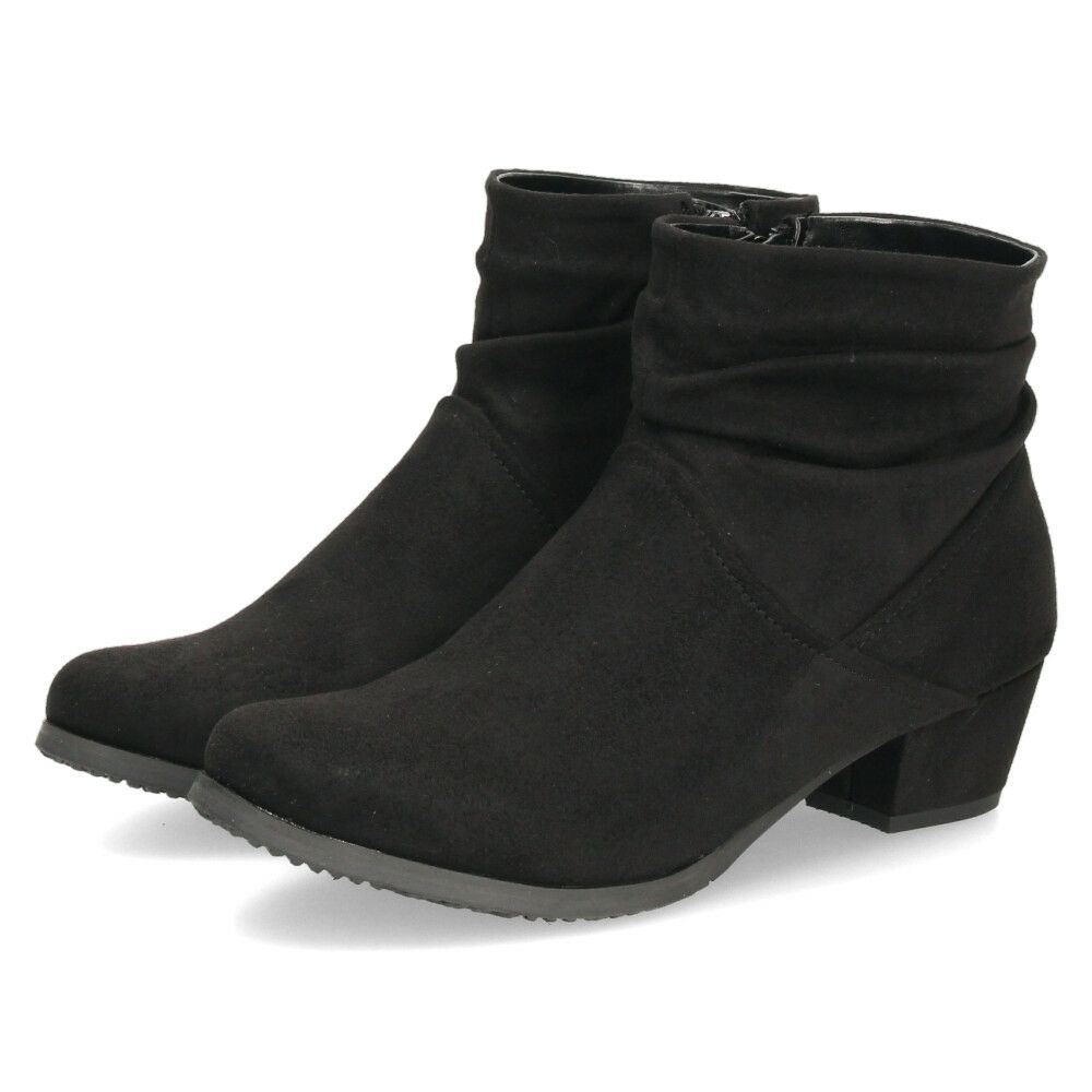 レディース ブーツ ショートブーツ 靴 防水 あったかい 吸湿発熱 ボア 防滑 サイドジッパー スエード 冬 黒 MUSE WINK 13171 ミューズウィンク