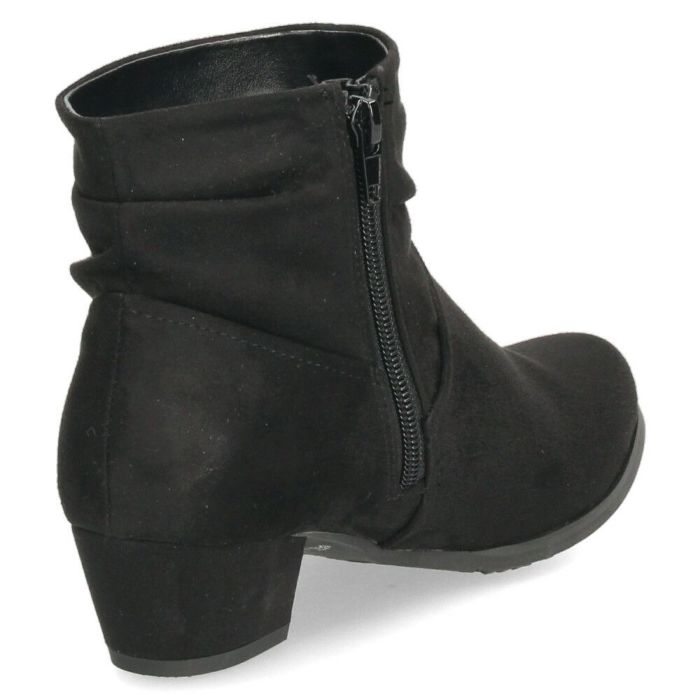 レディース ブーツ ショートブーツ 靴 防水 あったかい 吸湿発熱 ボア 防滑 サイドジッパー スエード 冬 黒 MUSE WINK 13171 ミューズウィンク