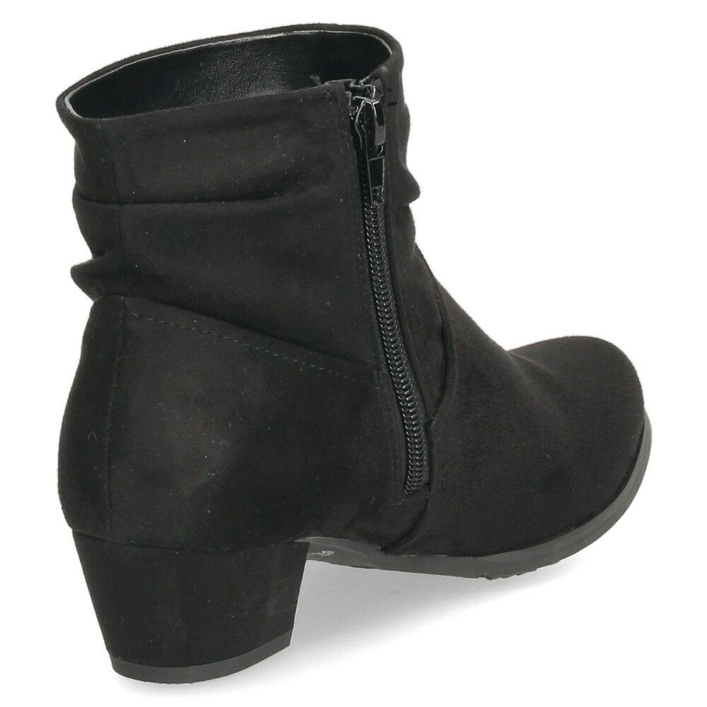 レディース ブーツ ショートブーツ 靴 防水 あったかい 吸湿発熱 ボア 防滑 サイドジッパー スエード 冬 黒 MUSE WINK 13171 ミューズウィンク