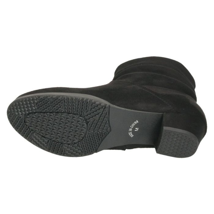 レディース ブーツ ショートブーツ 靴 防水 あったかい 吸湿発熱 ボア 防滑 サイドジッパー スエード 冬 黒 MUSE WINK 13171 ミューズウィンク