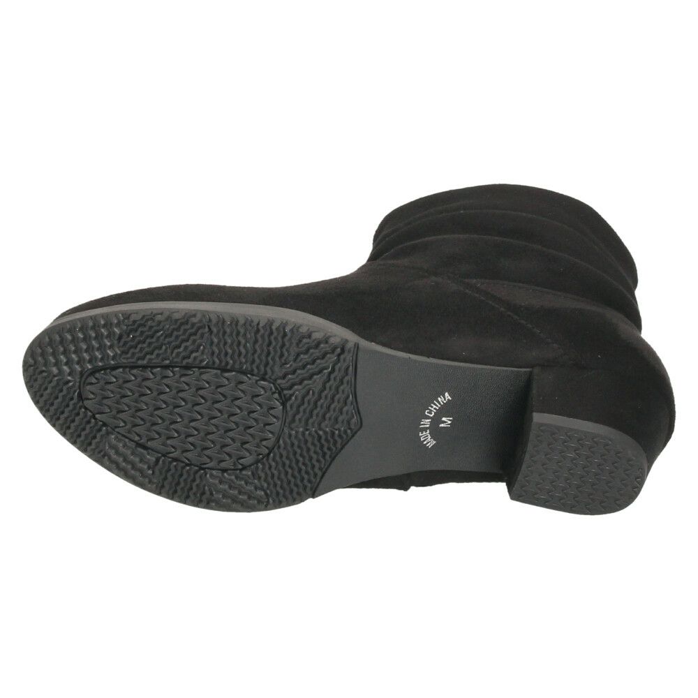 レディース ブーツ ショートブーツ 靴 防水 あったかい 吸湿発熱 ボア 防滑 サイドジッパー スエード 冬 黒 MUSE WINK 13171 ミューズウィンク