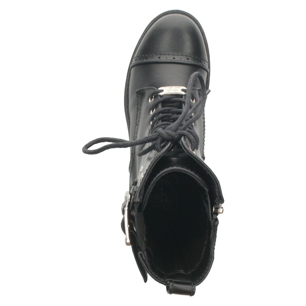 ヨースケ ブーツ 厚底レースアップブーツ 靴 レディース  YOSUKE 6310028 レースアップ サイドファスナー 防滑ソール 幅広 3E ブラック 黒