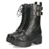ヨースケ ブーツ 厚底レースアップブーツ 靴 レディース  YOSUKE 6310028 レースアップ サイドファスナー 防滑ソール 幅広 3E ブラック 黒