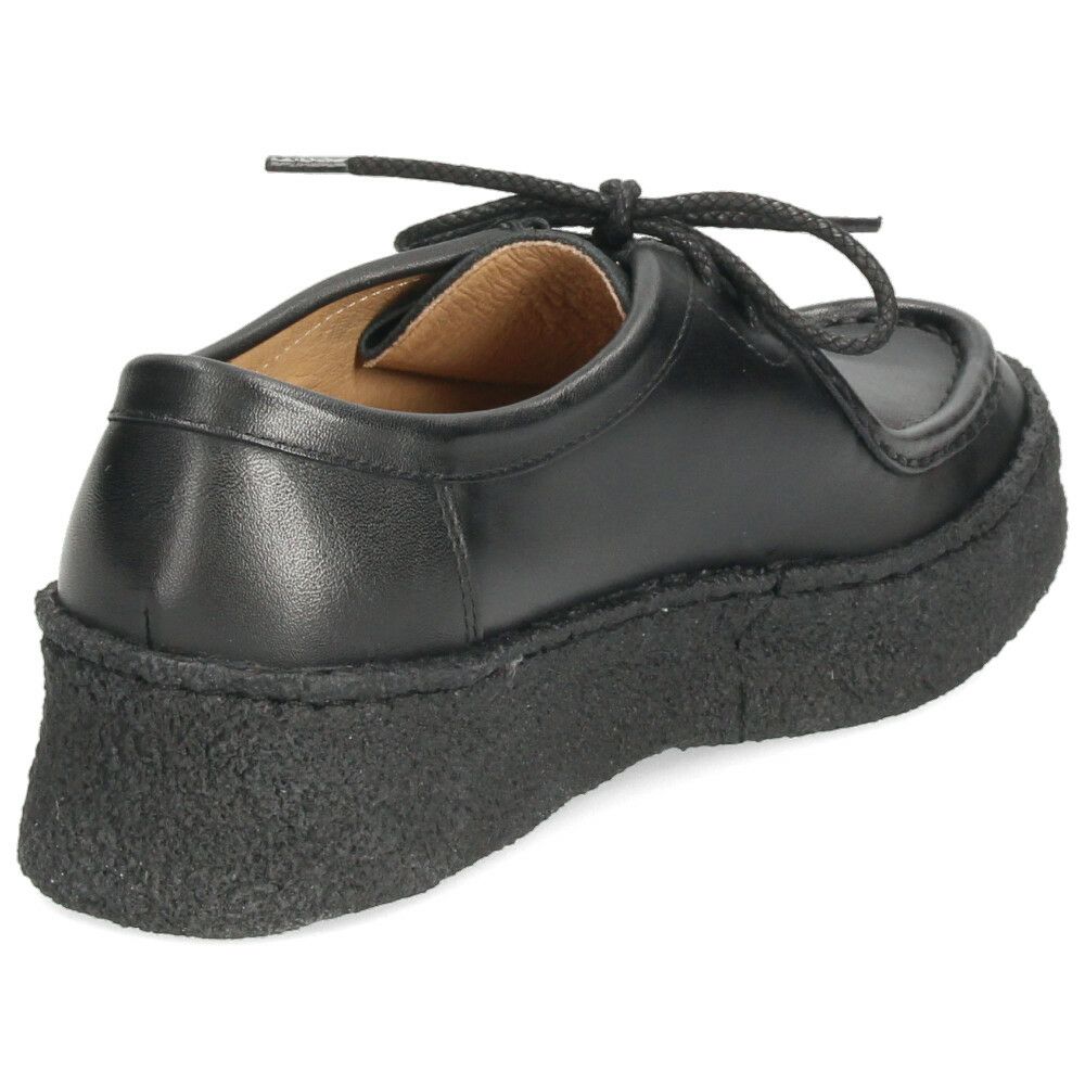 SAYA サヤ レディース チロリアンシューズ 本革 レザー スエード 厚底 クレープソール カジュアル レースアップ ブラック 黒 グレージュ 51277