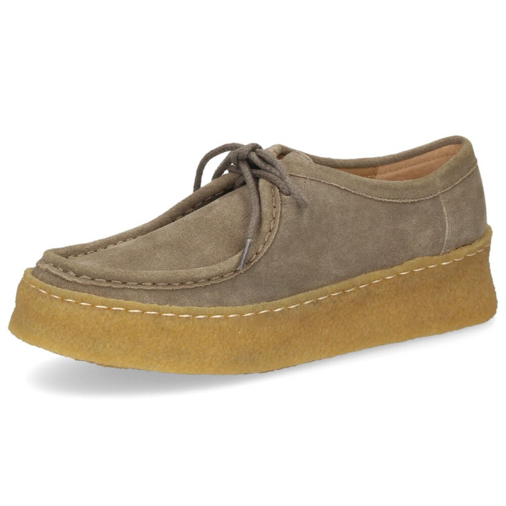 SAYA サヤ レディース チロリアンシューズ 本革 レザー スエード 厚底 クレープソール カジュアル レースアップ ブラック 黒 グレージュ 51277