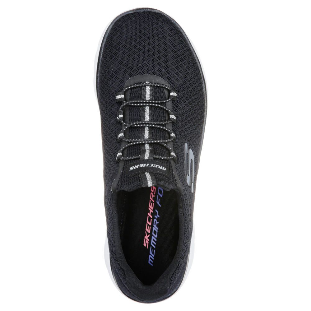 スケッチャーズ レディース スリッポン スニーカー 靴 サミッツ SKECHERS Summits 12980 軽量 ノーマル幅 ひもゴム メモリーフォームインソール
