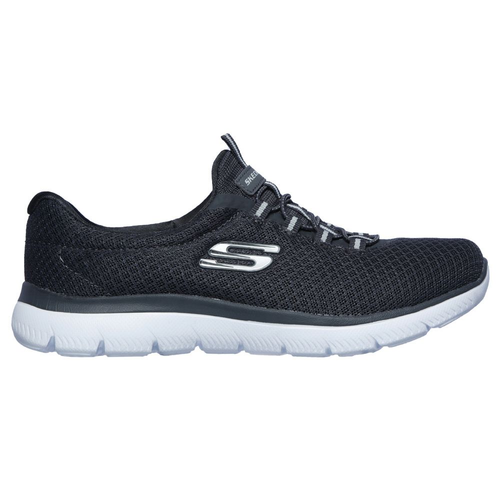 スケッチャーズ レディース スリッポン スニーカー 靴 サミッツ SKECHERS Summits 12980 軽量 ノーマル幅 ひもゴム メモリーフォームインソール