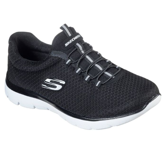 スケッチャーズ レディース スリッポン スニーカー 靴 サミッツ SKECHERS Summits 12980 軽量 ノーマル幅 ひもゴム メモリーフォームインソール