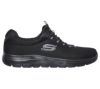 スケッチャーズ メンズ サミッツ スニーカー スリッポン 黒 ブラック ネイビー ノーマル幅 靴 ゴム紐 SKECHERS SUMMITS 52811 