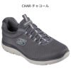 スケッチャーズ メンズ サミッツ スニーカー スリッポン 黒 ブラック ネイビー ノーマル幅 靴 ゴム紐 SKECHERS SUMMITS 52811 