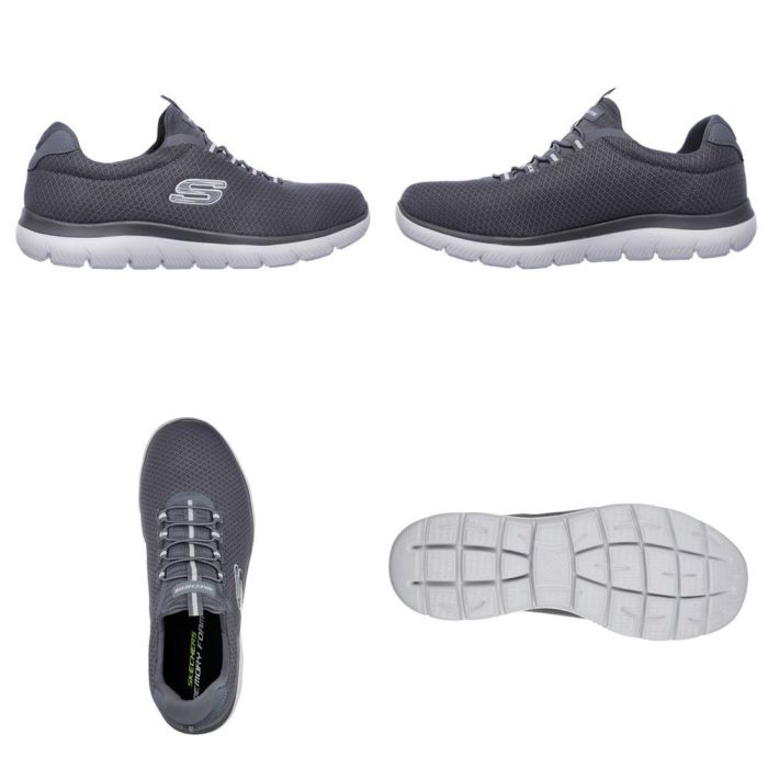 スケッチャーズ メンズ サミッツ スニーカー スリッポン 黒 ブラック ネイビー ノーマル幅 靴 ゴム紐 SKECHERS SUMMITS 52811 