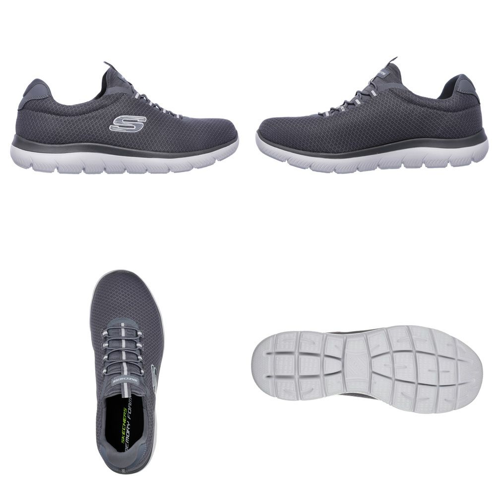 スケッチャーズ メンズ サミッツ スニーカー スリッポン 黒 ブラック ネイビー ノーマル幅 靴 ゴム紐 SKECHERS SUMMITS 52811 