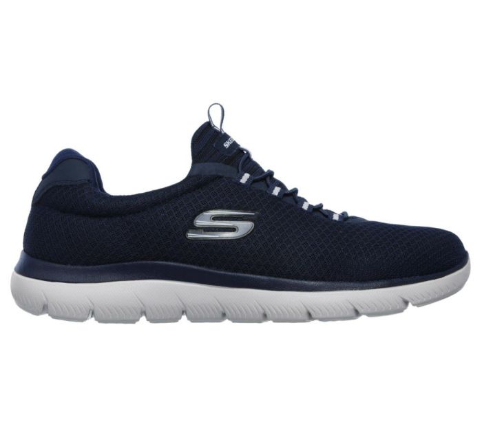 スケッチャーズ メンズ サミッツ スニーカー スリッポン 黒 ブラック ネイビー ノーマル幅 靴 ゴム紐 SKECHERS SUMMITS 52811 