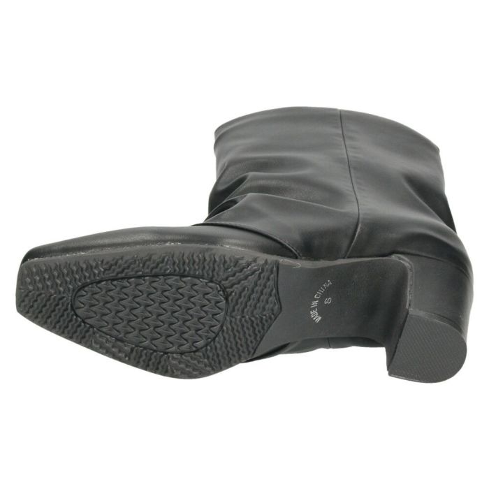 レディース ブーツ ミドルブーツ 靴 ルーズシルエット チャンキーヒール 冬 ブラック グレー あったか MUSE WINK 2517 ミューズウィンク