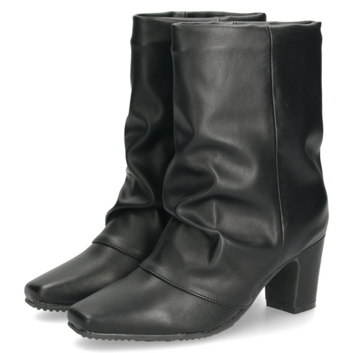 レディース ブーツ ミドルブーツ 靴 ルーズシルエット チャンキーヒール 冬 ブラック グレー あったか MUSE WINK 2517 ミューズウィンク