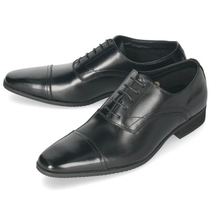 ビジネスシューズ メンズ 靴 本革 幅広 3E 紳士靴 ストレートチップ ビットローファー ヴァンプ ブラック 黒  ユーピーレノマ U.P renoma 8501 8502 8503