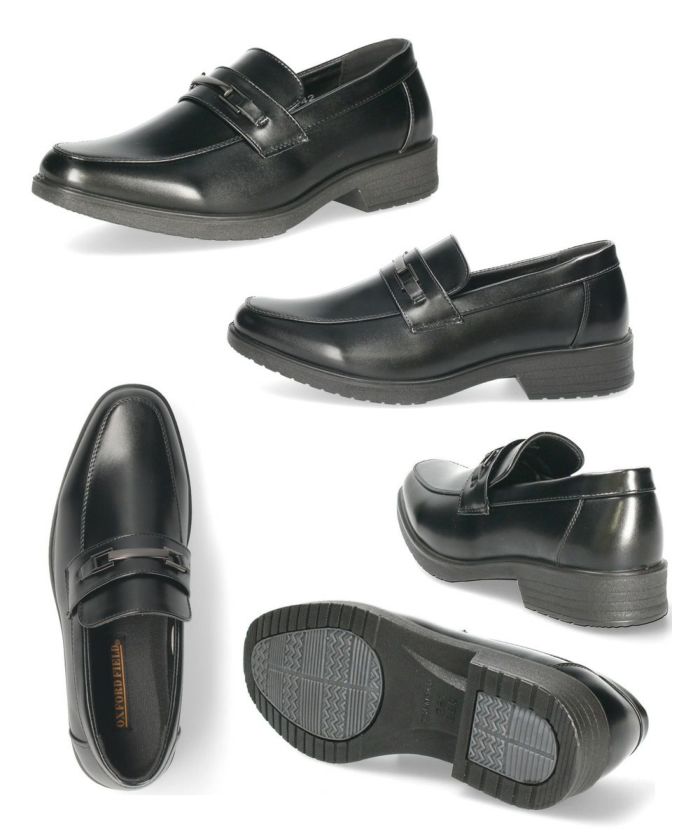 ビジネスシューズ メンズ 靴 歩きやすい 3E 軽量 防滑 疲れにくい 紳士靴 プレーントゥ ストレートチップ ビット ローファー ブラック 黒  OXFORD FIELD 1140 1141 1142 1143