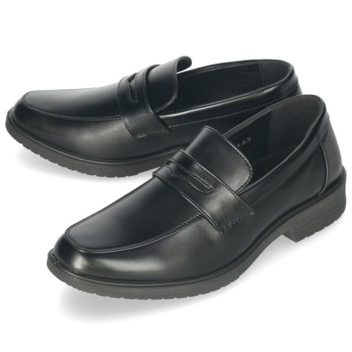 ビジネスシューズ メンズ 靴 歩きやすい 3E 軽量 防滑 疲れにくい 紳士靴 プレーントゥ ストレートチップ ビット ローファー ブラック 黒  OXFORD FIELD 1140 1141 1142 1143