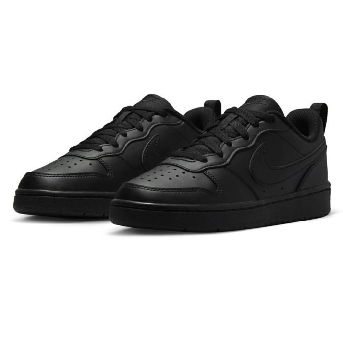 ナイキ NKE キッズ スニーカー コート ボロー LOW リクラフト GS DV5456 002 ローカット ブラック 黒 靴 子ども 男の子 女の子 レディース 運動靴 通学 普段履き コートタイプ 靴