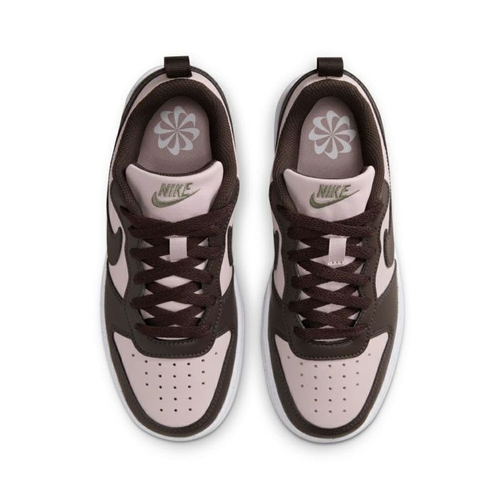 ナイキ NKE キッズ スニーカー コート ボロー LOW リクラフト GS DV5456 601 ローカット ホワイト ブラック 靴 子ども 女の子 レディース 運動靴 通学 普段履き コートタイプ 靴