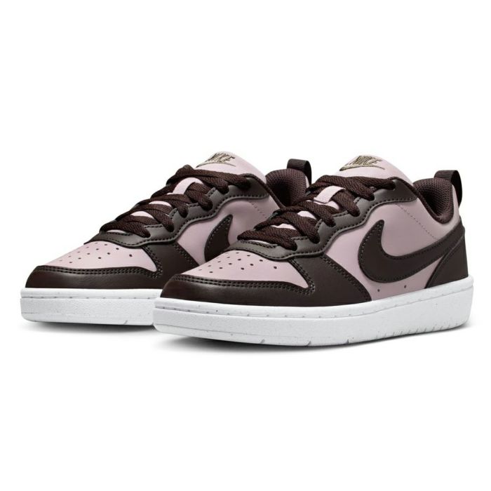 ナイキ NKE キッズ スニーカー コート ボロー LOW リクラフト GS DV5456 601 ローカット ホワイト ブラック 靴 子ども 女の子 レディース 運動靴 通学 普段履き コートタイプ 靴