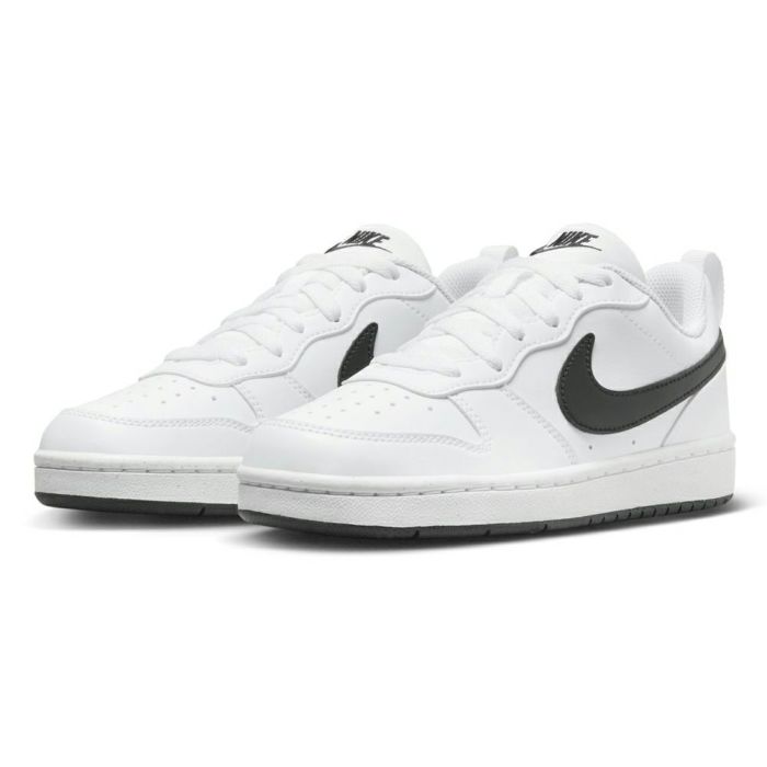 ナイキ NKE キッズ スニーカー コート ボロー LOW リクラフト GS DV5456 104 ローカット ホワイト ブラック 靴 子ども 男の子 女の子 レディース 運動靴 通学 普段履き コートタイプ 靴
