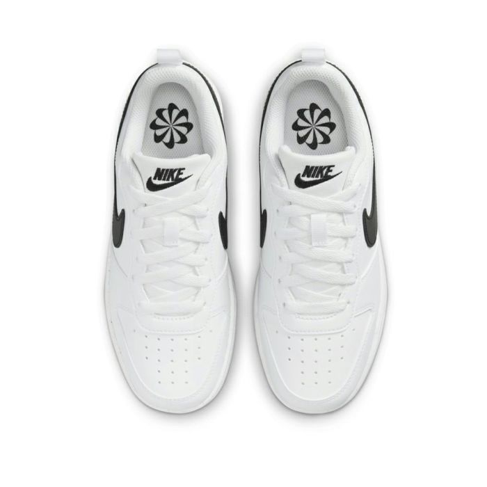 ナイキ NKE キッズ スニーカー コート ボロー LOW リクラフト GS DV5456 104 ローカット ホワイト ブラック 靴 子ども 男の子 女の子 レディース 運動靴 通学 普段履き コートタイプ 靴