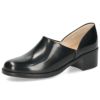 ヒールアップスポックシューズ レディース ハルタ HARUTA 476 靴 革靴 黒 クロ ブラック 3E スポックシューズ 太ヒール スタイルアップ 日本製